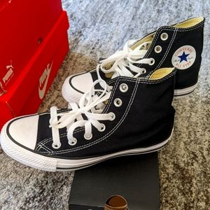 New Converse All Star Hi Black Unisex Mens 3 Women's 5